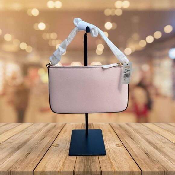 Michael Kors Jet Set Medium Saffiano Leather Crossbody Bag - Powder Blush - Picture 4 of 6